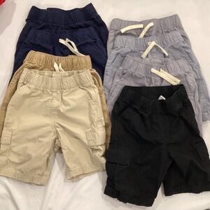 Kids Cargo Shorts Set - Black, Gray, Tan, Navy